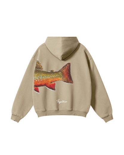 Better Together: Brook Trout Fishing Couple Hoodie Set