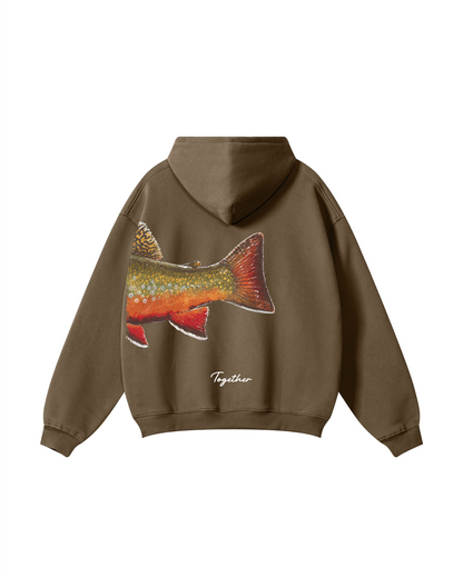 Better Together: Brook Trout Fishing Couple Hoodie Set