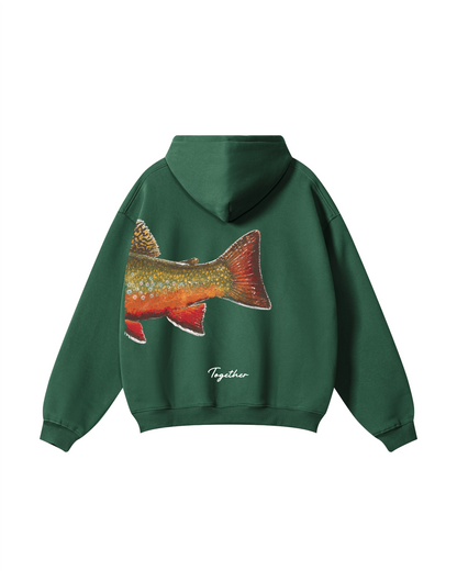 Better Together: Brook Trout Fishing Couple Hoodie Set