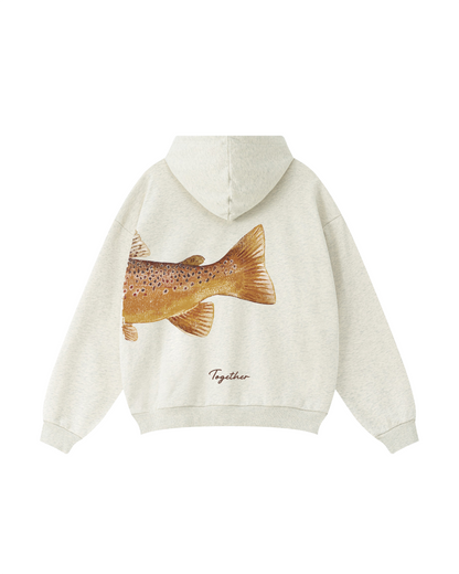 Better Together: Brown Trout Fishing Couple Hoodie Set