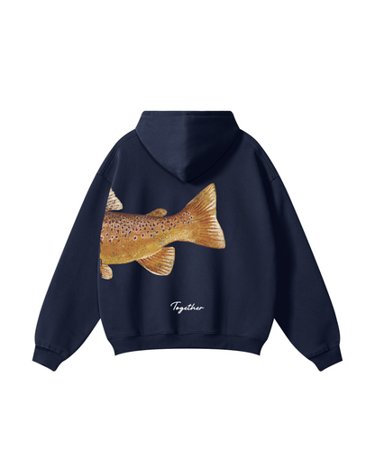 Better Together: Brown Trout Fishing Couple Hoodie Set