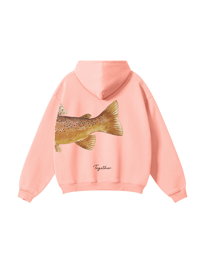 Better Together: Brown Trout Fishing Couple Hoodie Set