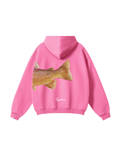 Better Together: Brown Trout Fishing Couple Hoodie Set