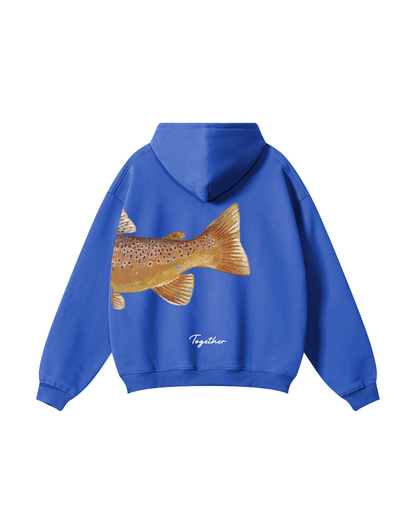 Better Together: Brown Trout Fishing Couple Hoodie Set