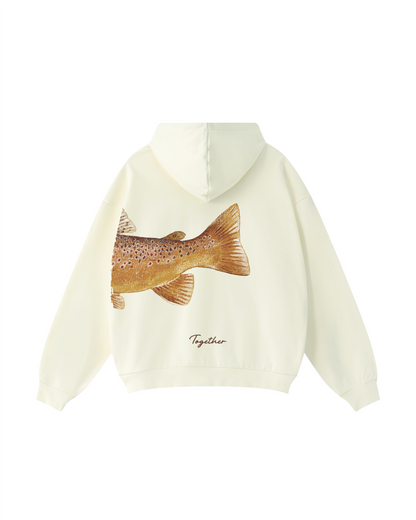 Better Together: Brown Trout Fishing Couple Hoodie Set