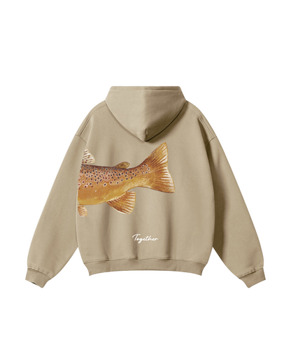 Better Together: Brown Trout Fishing Couple Hoodie Set