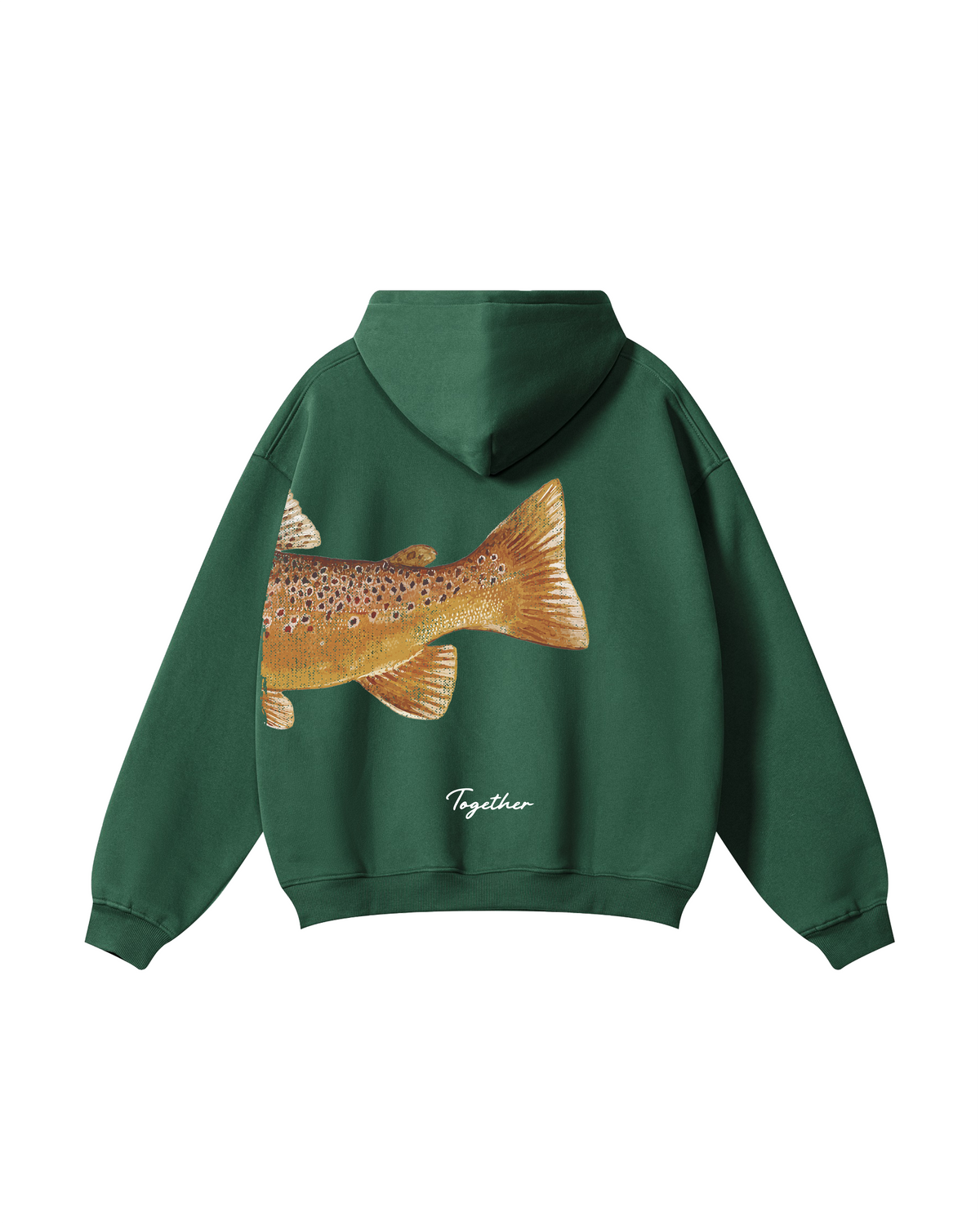Better Together: Brown Trout Fishing Couple Hoodie Set