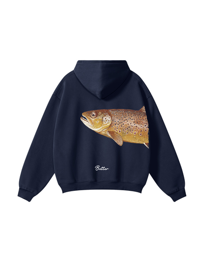 Better Together: Brown Trout Fishing Couple Hoodie Set