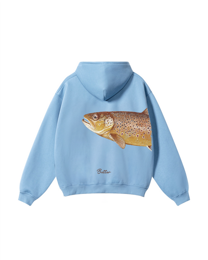 Better Together: Brown Trout Fishing Couple Hoodie Set