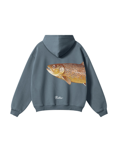 Better Together: Brown Trout Fishing Couple Hoodie Set