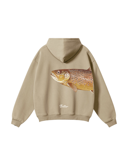 Better Together: Brown Trout Fishing Couple Hoodie Set