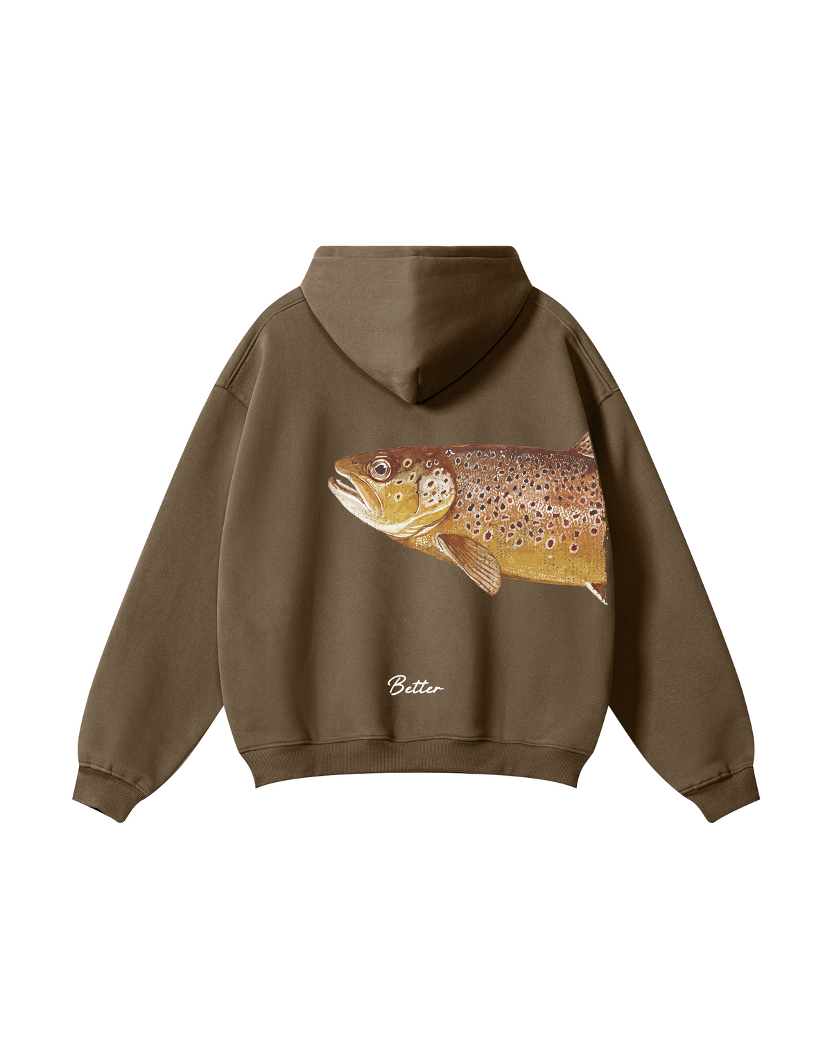 Better Together: Brown Trout Fishing Couple Hoodie Set