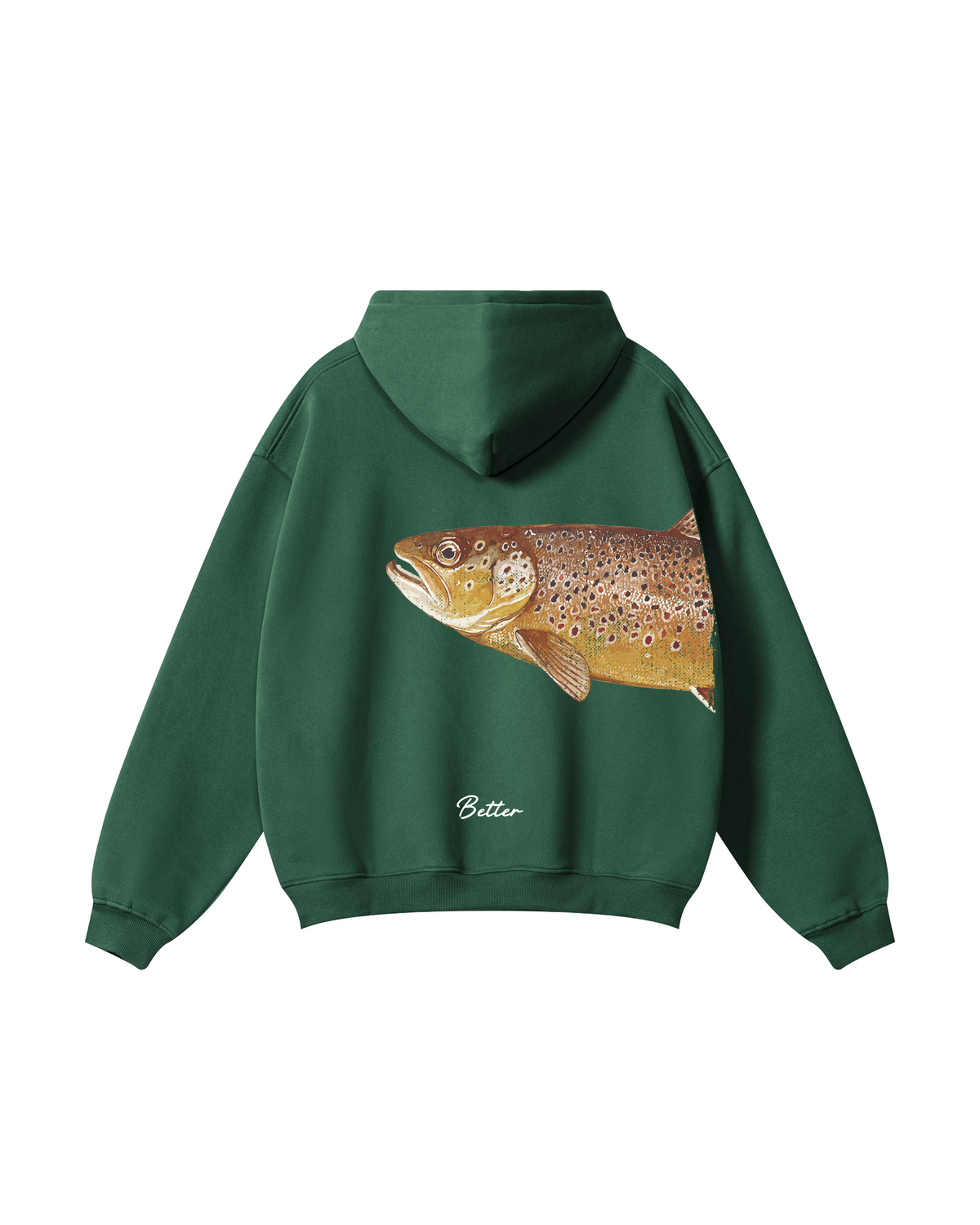 Better Together: Brown Trout Fishing Couple Hoodie Set