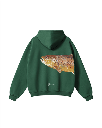 Better Together: Brown Trout Fishing Couple Hoodie Set