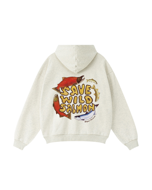 Save Wild Salmon Respect the Locals Hoodie