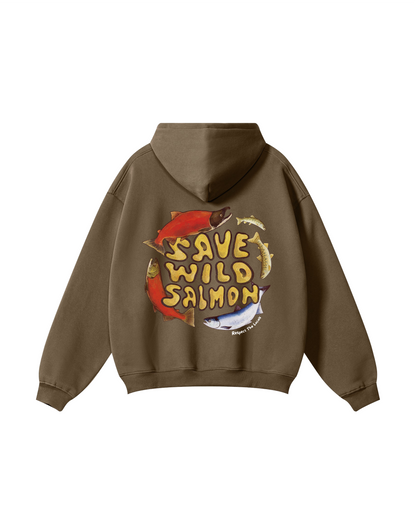 Save Wild Salmon Respect the Locals Hoodie