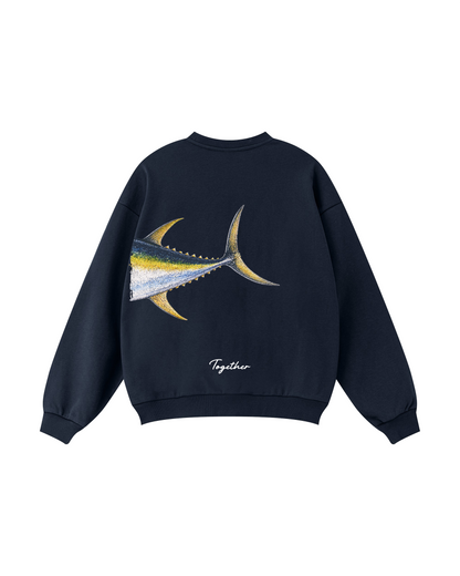 Better Together Yellowfin Tuna Couple Fishing Unisex Crewneck Set