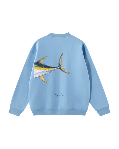 Better Together Yellowfin Tuna Couple Fishing Unisex Crewneck Set