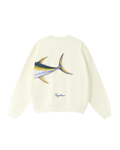 Better Together Yellowfin Tuna Couple Fishing Unisex Crewneck Set