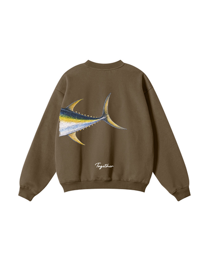 Better Together Yellowfin Tuna Couple Fishing Unisex Crewneck Set