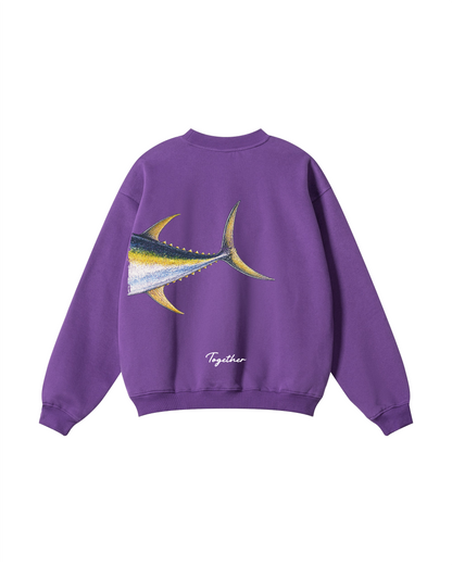 Better Together Yellowfin Tuna Couple Fishing Unisex Crewneck Set