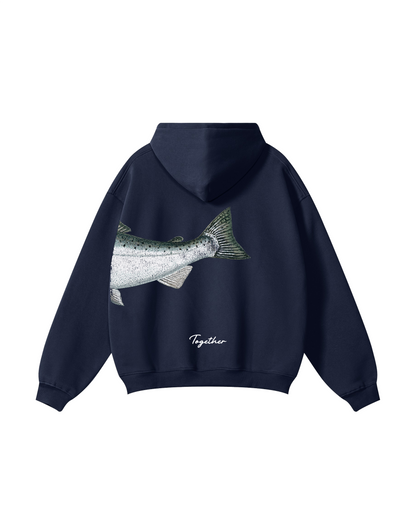 Better Together Chinook Salmon Couple Unisex Hoodie Set