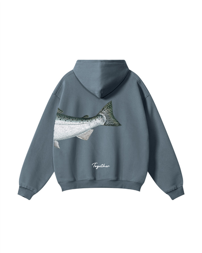 Better Together Chinook Salmon Couple Unisex Hoodie Set