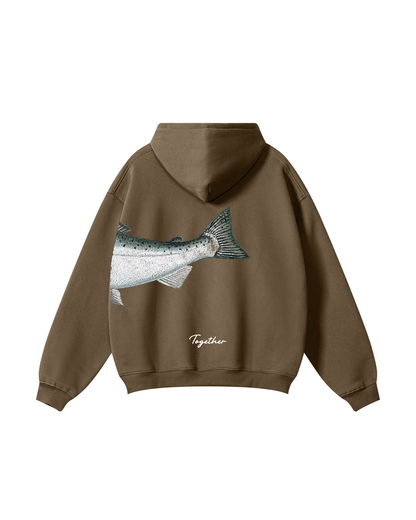 Better Together Chinook Salmon Couple Unisex Hoodie Set