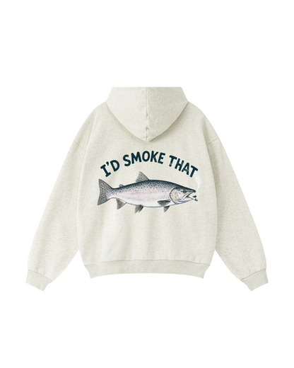 Smokin' Salmon Fishing Hoodie
