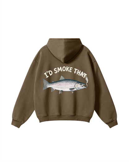 Smokin' Salmon Fishing Hoodie