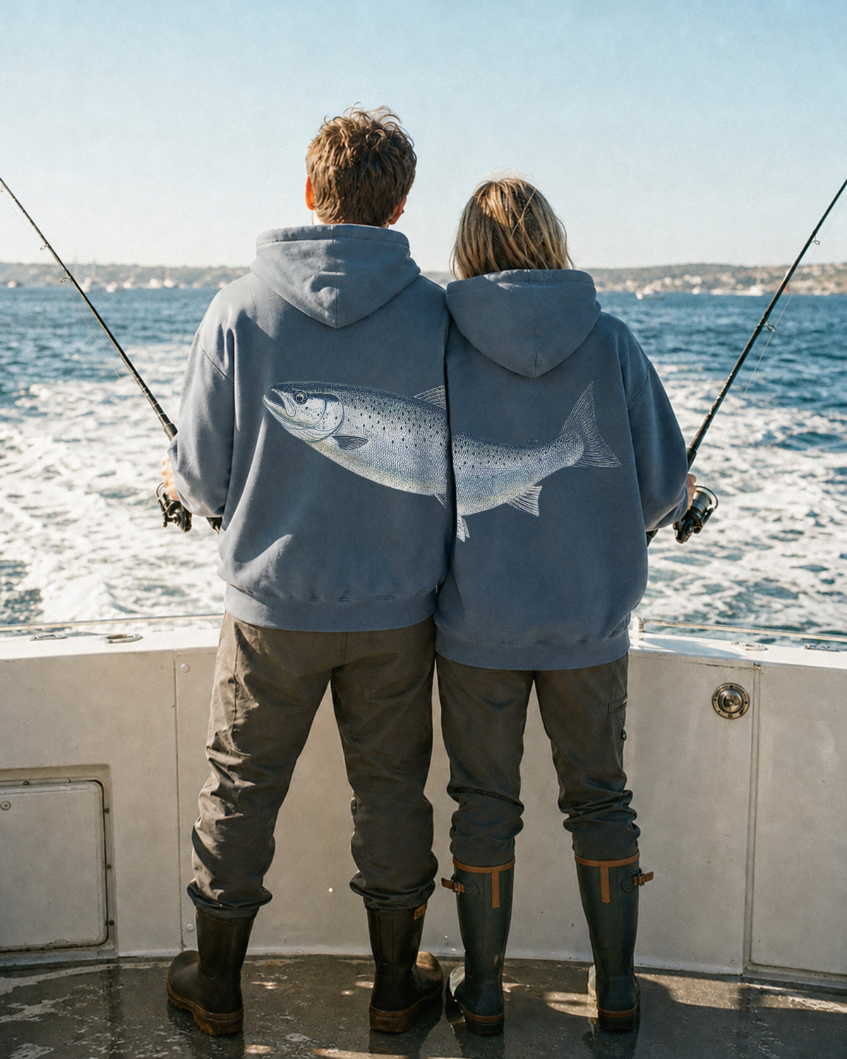 Better Together Atlantic Salmon Couple Hoodie Set