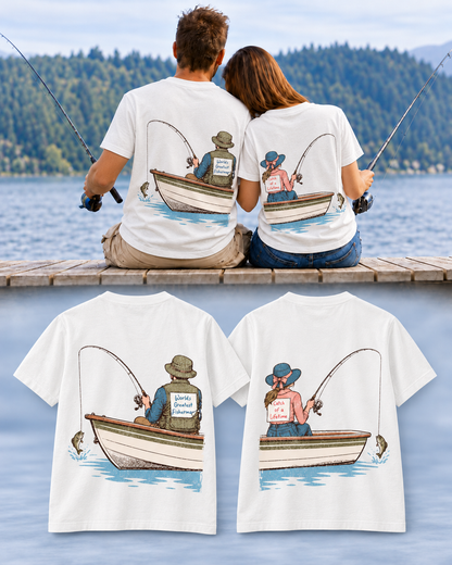 Catch of a Lifetime Fishing Couple T-Shirt Set