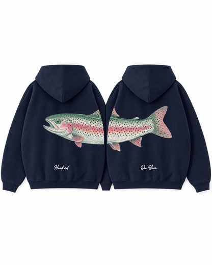Hooked On You Steelhead Matching Couple Zip Hoodies Set