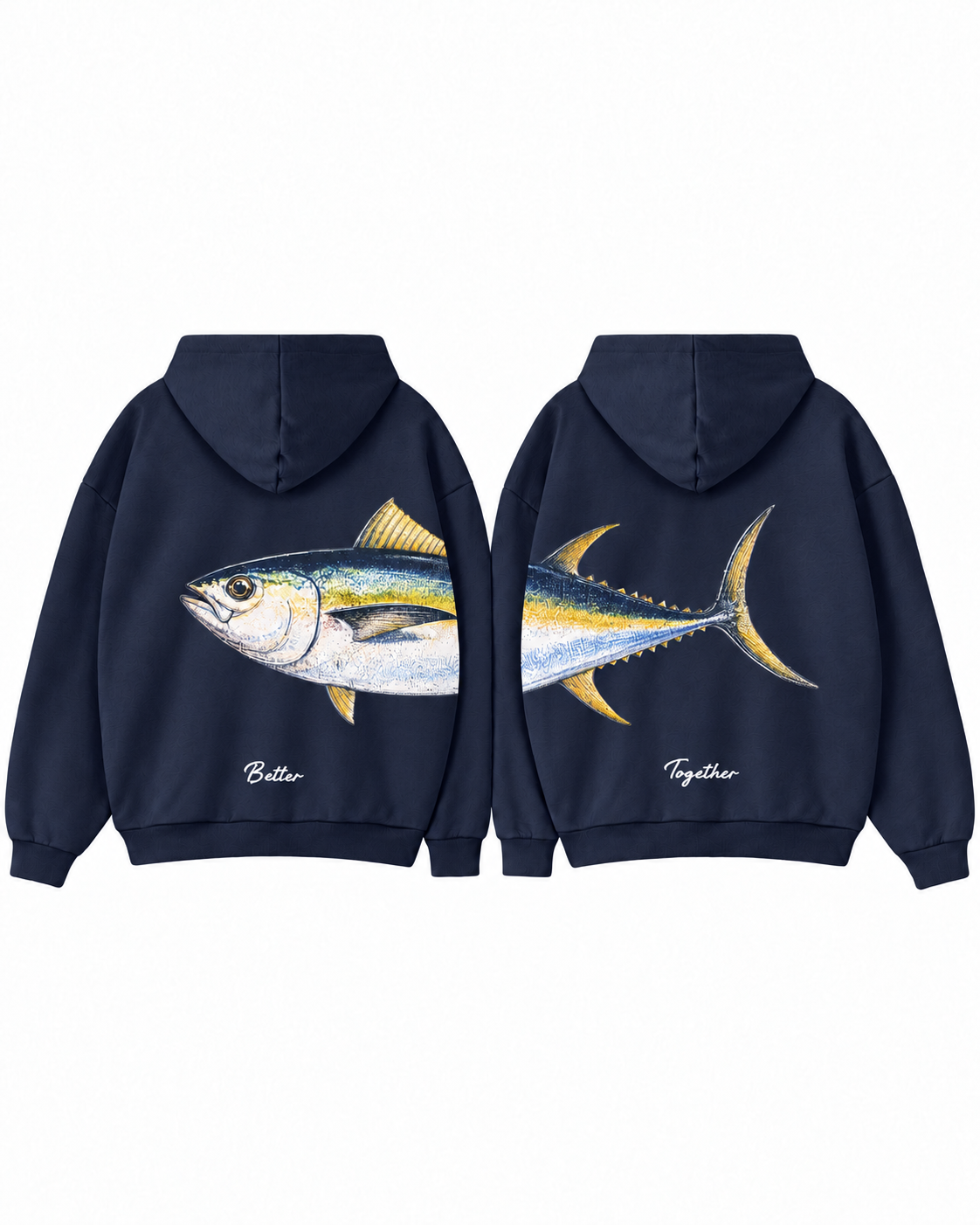 Better Together Yellowfin Tuna Couple Hoodie Set