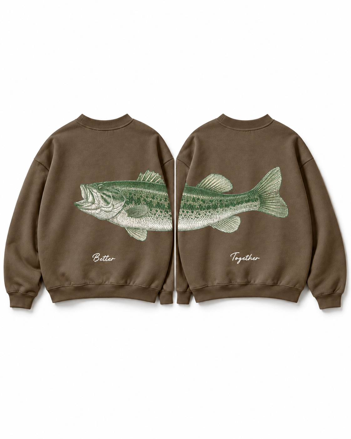 Better Together Largemouth Bass Matching Couple Sweatshirt Set