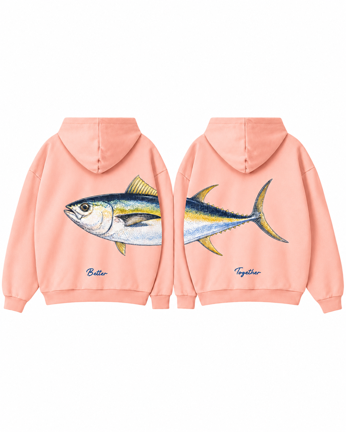 Better Together Yellowfin Tuna Couple Hoodie Set