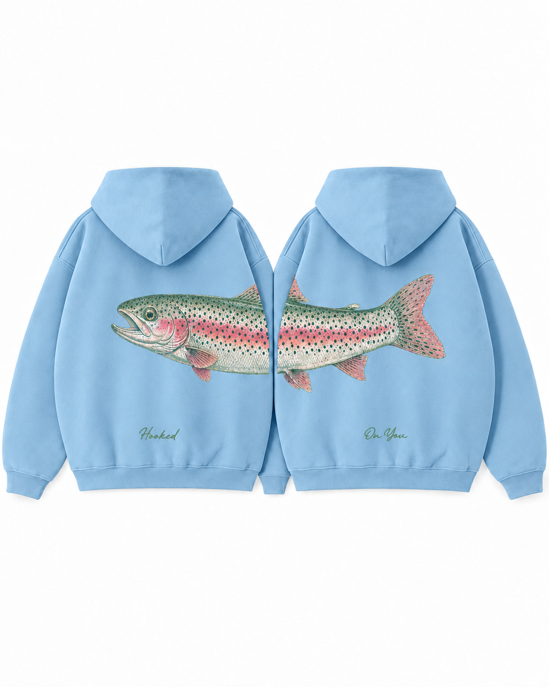 Hooked On You Steelhead Matching Couple Zip Hoodies Set