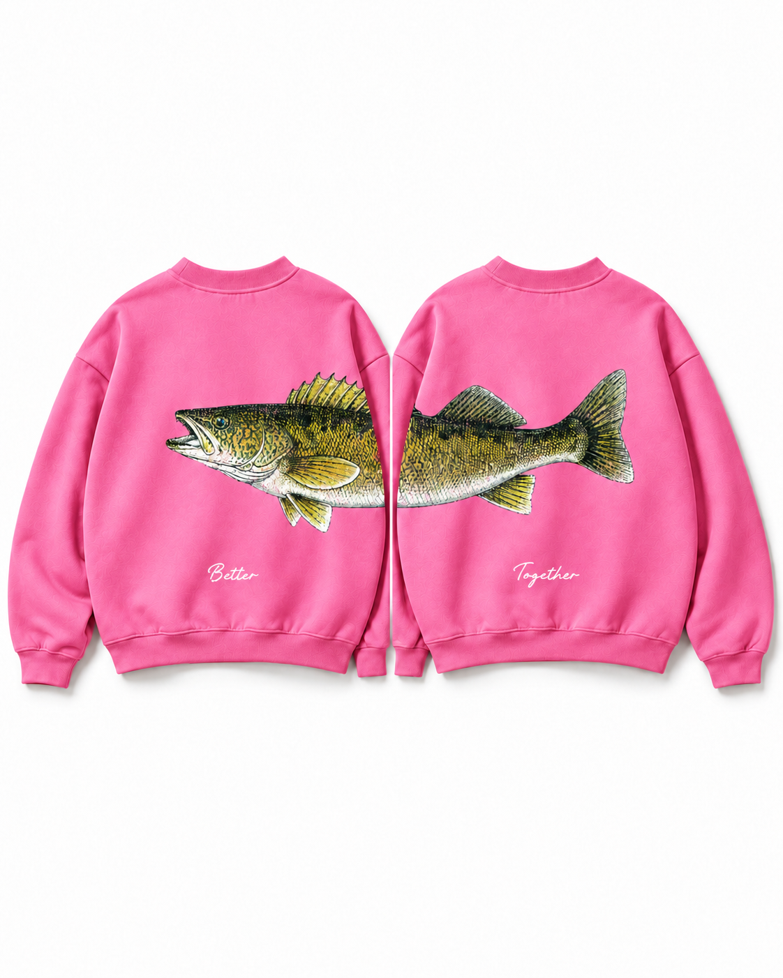 Better Together Walleye Matching Couple Sweatshirt Set