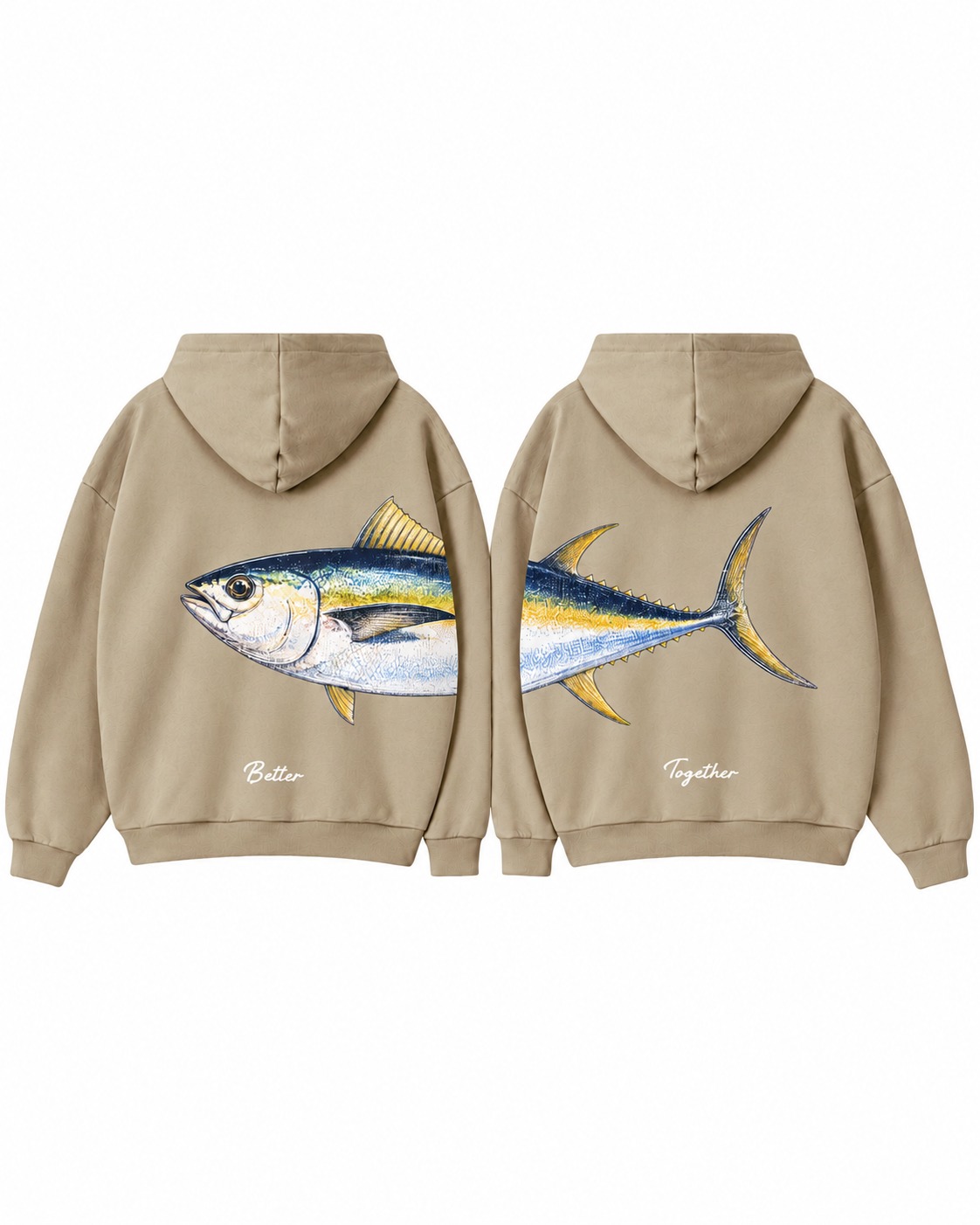 Better Together Yellowfin Tuna Couple Hoodie Set
