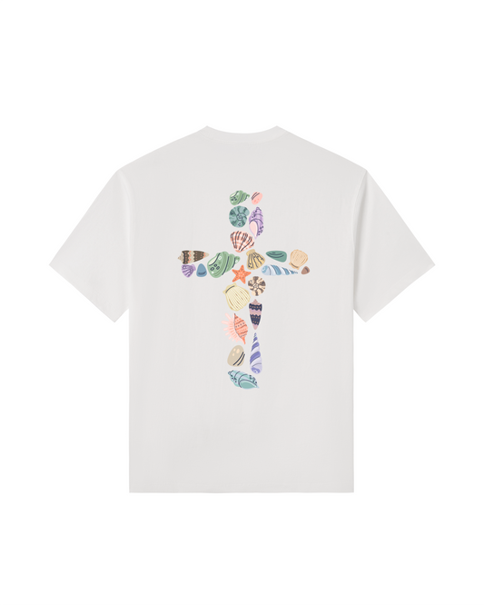 Seashell Cross 100% premium cotton Tee