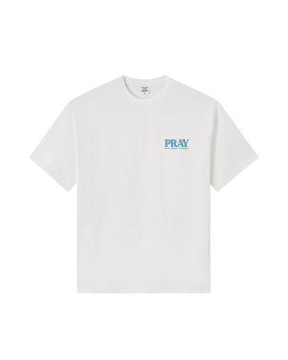 Pray On It, Pray Over It, Pray Through It Premium Cotton Tee