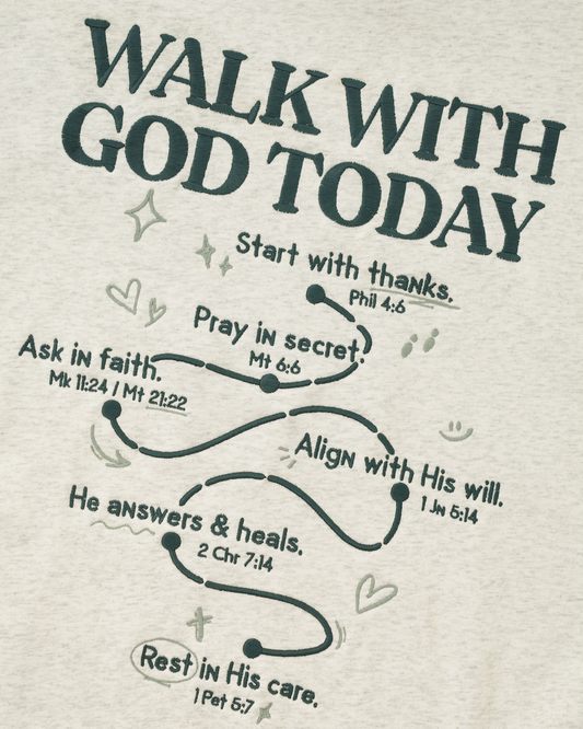 Walk With God Today Embroidered Hoodie